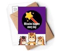 Miracles Happen Every Day Postcards Envelopes Cards Mailing Year Horse
