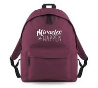 Miracles Happen Hope Faith Backpack Rucksack 18L Bag - 42 x 31 x 21cm