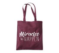 Miracles Happen Hope Faith Tote Shopping Bag 10 Litres Capacity 42 x 38cm