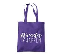 Miracles Happen Hope Faith Tote Shopping Bag 10 Litres Capacity 42 x 38cm