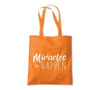 Miracles Happen Hope Faith Tote Shopping Bag 10 Litres Capacity 42 x 38cm