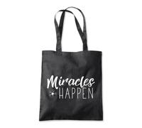 Miracles Happen Hope Faith Tote Shopping Bag 10 Litres Capacity 42 x 38cm