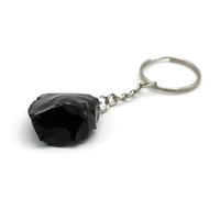 Miracles Minéraux Natural Stone Tree of Life Key Ring | Artisan Product | Made in France | Wellness | Lithotherapy, Stone Minerals Raw | Black Obsidian, S