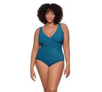 Miraclesuit Women's Plus Size Swimwear Must Haves Oceanus One Piece Swimsuit, Aegean, 18