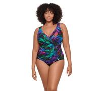 Miraclesuit Women's Plus Size Swimwear Must Haves Oceanus One Piece Swimsuit, Multi, 20