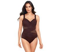 Miraclesuit Women's Swimwear Network Madero Sweetheart Neckline Underwire Bra Tummy Control One Piece Swimsuit, Sumatra Brown, 12
