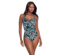 Miraclesuit Women's Swimwear Palma Verde Sanibel Underwire Bra Adjustable One Piece Swimsuit, Black/Multi, 14