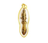 MiracleTH6395 Thai Amulet Power Wessuwan Giant God Statue Waterproof Pendant & Pha Yant Talisman Cloth Charm Mantra Protection Danger Evil Spirit Dark Magic Attraction Money lucky Business Trade