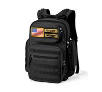 MIRACOL Military Dad Diaper Bag: Tactical Design Rugged Durable Gear with Removable Daddy Badges - Gift Boosting Veteran Dad Pride in Baby Outings