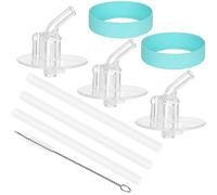 Miracredo Straw kit for Thermos 12 oz Bottles, Replacement Straws For Thermos F401 & F410 Bottle, Come with Silicone Bottom Cover & Straw Brush
