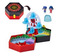 Miraculous Bandai Chibi Miracle Box Playset Amusement Park | 2 Chibi Mini Figures Included In This Box Playset Gift For Girls And Boys | Travel Toys With Water Fountain, Carousel & Ferris Wheel