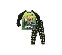 Miraculous Boy's Footprints Pyjamas in Black | Size: 6-7 Years Miraculous Black 6-7 Years