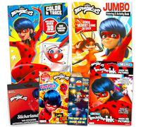 Miraculous Disney Bundle Ladybug Activity Set for Kids - Bundle Ladybug 80pg Coloring Book, Grab n Go Play Pack,Imagine Ink Book, Sticker, and More Ladybug Party Supplies