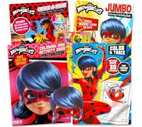 Miraculous Disney Bundle Ladybug Activity Set for Kids - Bundle Ladybug 80pg Coloring Book, Grab n Go Play Pack,Imagine Ink Book, Sticker, and More Ladybug Party Supplies