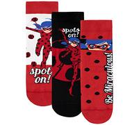 Miraculous Girls Ladybug Socks Pack of 3 Multicoloured Size 3 to 5.5