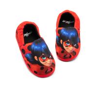 Miraculous Girls Red Ladybug Slip On Loafer Slippers - 2 UK Child