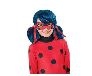 Miraculous Lady Bug Wig Girls Licensed Fancy Dress Costume Accessory