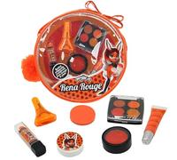 Miraculous Ladybug, 10-in-1 Kids Makeup Set with Nail Polish, Lipstick, Pressed Powder Palette, Lip Gloss, Hair Chalk, Make-up Sponge, Compressed Towel, Sticker and Pom-pom (Wyncor) (Rena Rouge)