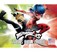 Miraculous Ladybug and Cat Noir Calendar 2026 Monthly Wall Calender 12 Month | American Made In The USA