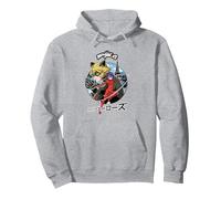Miraculous Ladybug Cat Noir Manga Super Heroez Pullover Hoodie, Adult Unisex, Heather Grey, Large