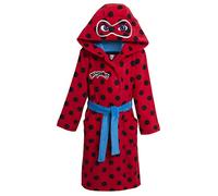 Miraculous Ladybug Dressing Gown For Girls Dress Up Robe Hooded Fleece Bathrobe Red 9 Years