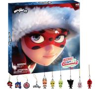 Ladybug - Ultimate Kwami Advent Calendar with Miniature Flocked Kwamis and EVA Seasonal Charms. Collectible Toys for Kids for Christmas with Hooks and