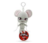 Miraculous Ladybug - Kwami Lifesize Mullo, 5-inch Mouse Plush Clip-on Toys for Kids, Super Soft Collectible Stuffed Toy with Glitter Stitch Eyes and Color Matching Backpack Keychain (Wyncor)