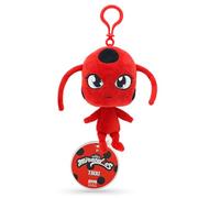 Miraculous Ladybug - Kwami Lifesize Tikki, 5-inch Ladybug Plush Clip-on Toys for Kids, Super Soft Collectible Stuffed Toy with Glitter Stitch Eyes and Color Matching Backpack Keychain (Wyncor)