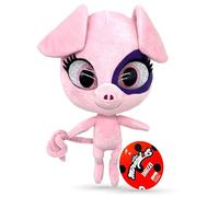 Miraculous Ladybug - Kwami Mon Ami Daizzi, 9-inch Pig Plush Toys for Kids, Super Soft Stuffed Toy with Resin Eyes, High Glitter and Gloss, Detailed Stitching Finishes (Wyncor)
