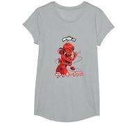 Miraculous Ladybug Lucky Charm Manga T-Shirt, Girls, Heather Grey, Medium