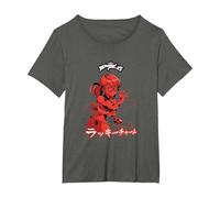 Miraculous Ladybug Lucky Charm Manga T-Shirt, Women's Plus, Asphalt Grey, 5X