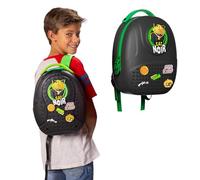 Miraculous Ladybug - Pop n' Swop Cat Noir Black Backpack with Green Handle, 6 Clip-on Badges and Zipper, Lightweight Durable Waterproof Bag with Adjustable Straps (Wyncor)
