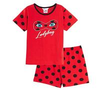 Miraculous Ladybug Short Pyjamas Girls Kids Red Shortie Pjs Dress Up Shorts Set