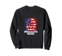 Miraculous Medal Marian Our Lady Catholic American Sweatshirt