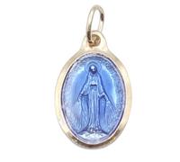 Miraculous Oval Medal 20 mm Gold Enamel Epoxy
