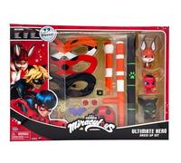 Miraculous P50645 MLB, Catnoir, Tales Ultimate 3-in-1 Ladybug Cat Noir Rena Rouge Kids Fancy Dress Set with Masks and Accessories | Hero Costumes for Girls and Boys, 3 Pack, One Size