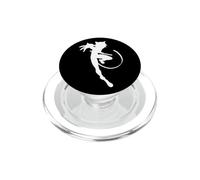 Miraculous Silhouette Cat Noir Claws Out (White) PopSockets PopGrip for MagSafe