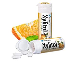 Miradent Xylitol Chewing Gum Dental Chewing Gum 30 Pieces can Fresh Fruit (6 x 30 pcs)