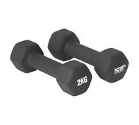 Mirafit Soft Touch Mini Hex Dumbbells - 2 x 2kg