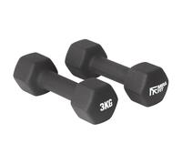 Mirafit Soft Touch Mini Hex Dumbbells - 2 x 3kg