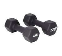 Mirafit Soft Touch Mini Hex Dumbbells - 2 x 4kg