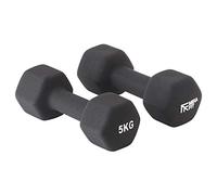 Mirafit Soft Touch Mini Hex Dumbbells - 2 x 5kg