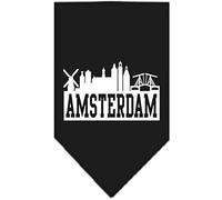 Mirage Amsterdam Skyline Screen Print Bandana, Large, Black