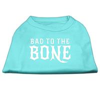 Mirage Bad To The Bone Dog Shirt, Large, Aqua