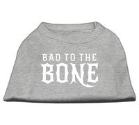 Mirage Bad To The Bone Dog Shirt, Medium, Grey