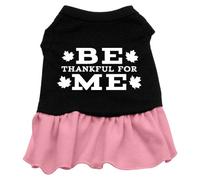 Mirage Be Thankful for Me Screen Print Dog Dress, X-Large, Black/Red