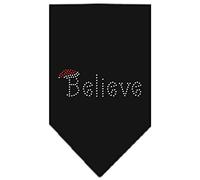 Mirage Believe Rhinestone Bandana, Small, Black