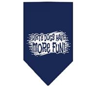 Mirage Dirty Dog Screen Print Bandana for Pets, Small, Navy Blue