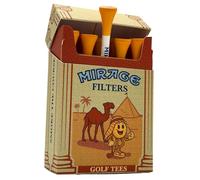 Mirage Filters - Golf Tees Pack of 10 83 mm | Cigarette Look | Stylish Premium Tees | Gift for Golfers | Smoke The Course