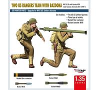 Mirage Hobby 35002 - 1:35 Two US Rangers Team With Bazooka - New